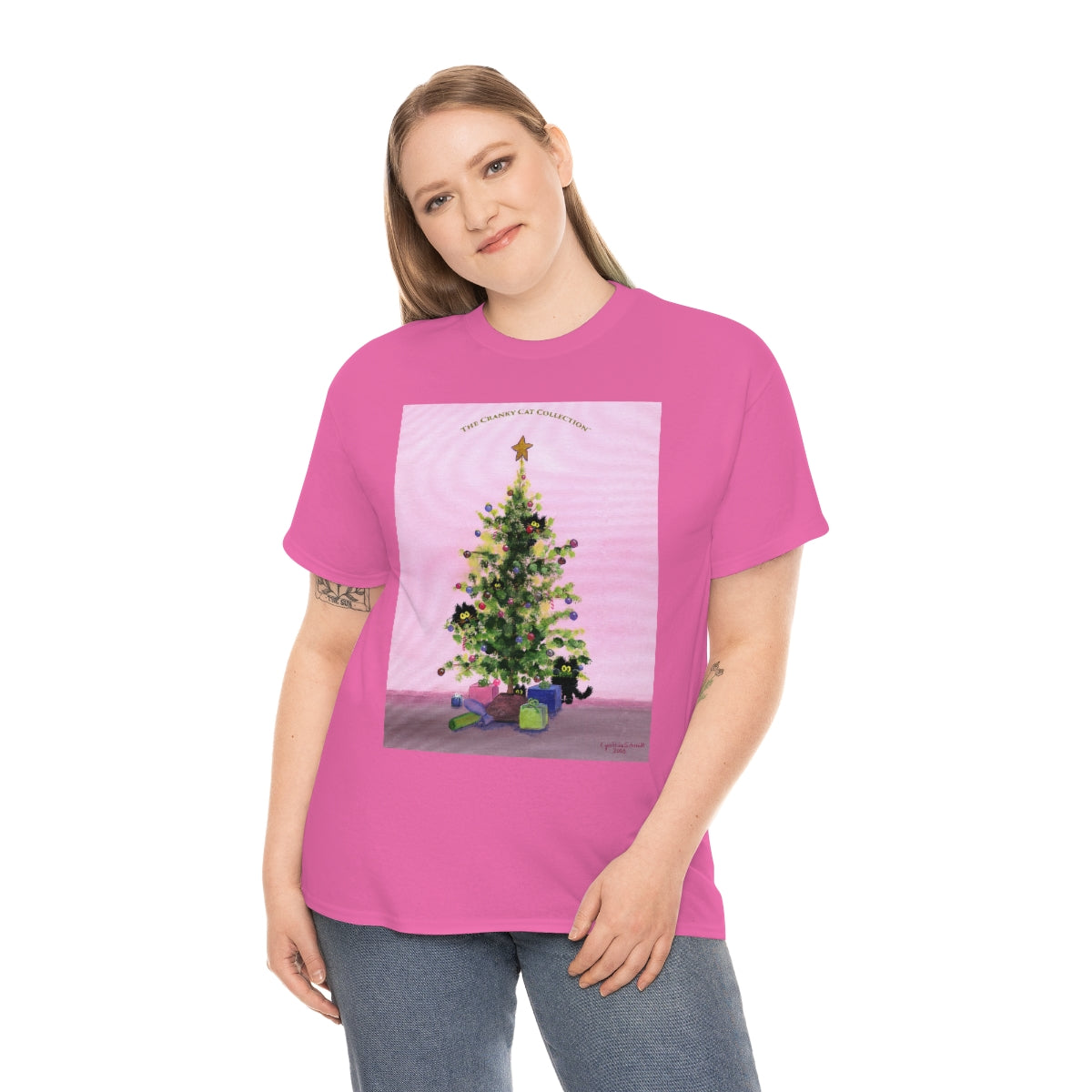 Cranky Cats In Your Christmas Tree - T-Shirt!  Free Shipping