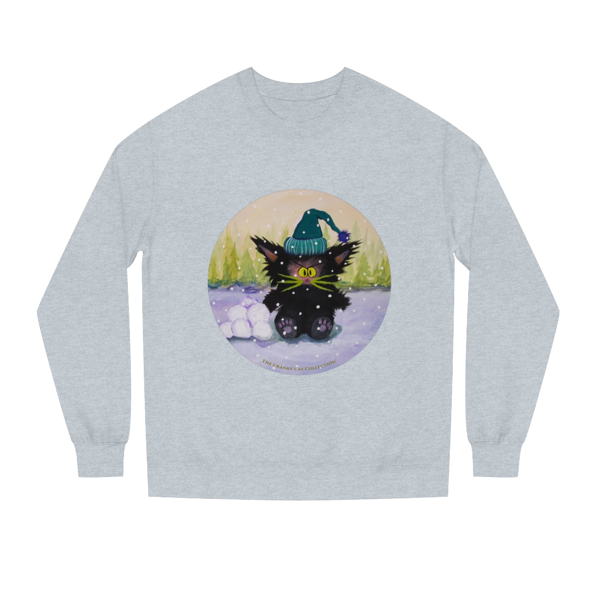 Cranky Cat Winter-Themed Sweatshirt - Free Shipping!