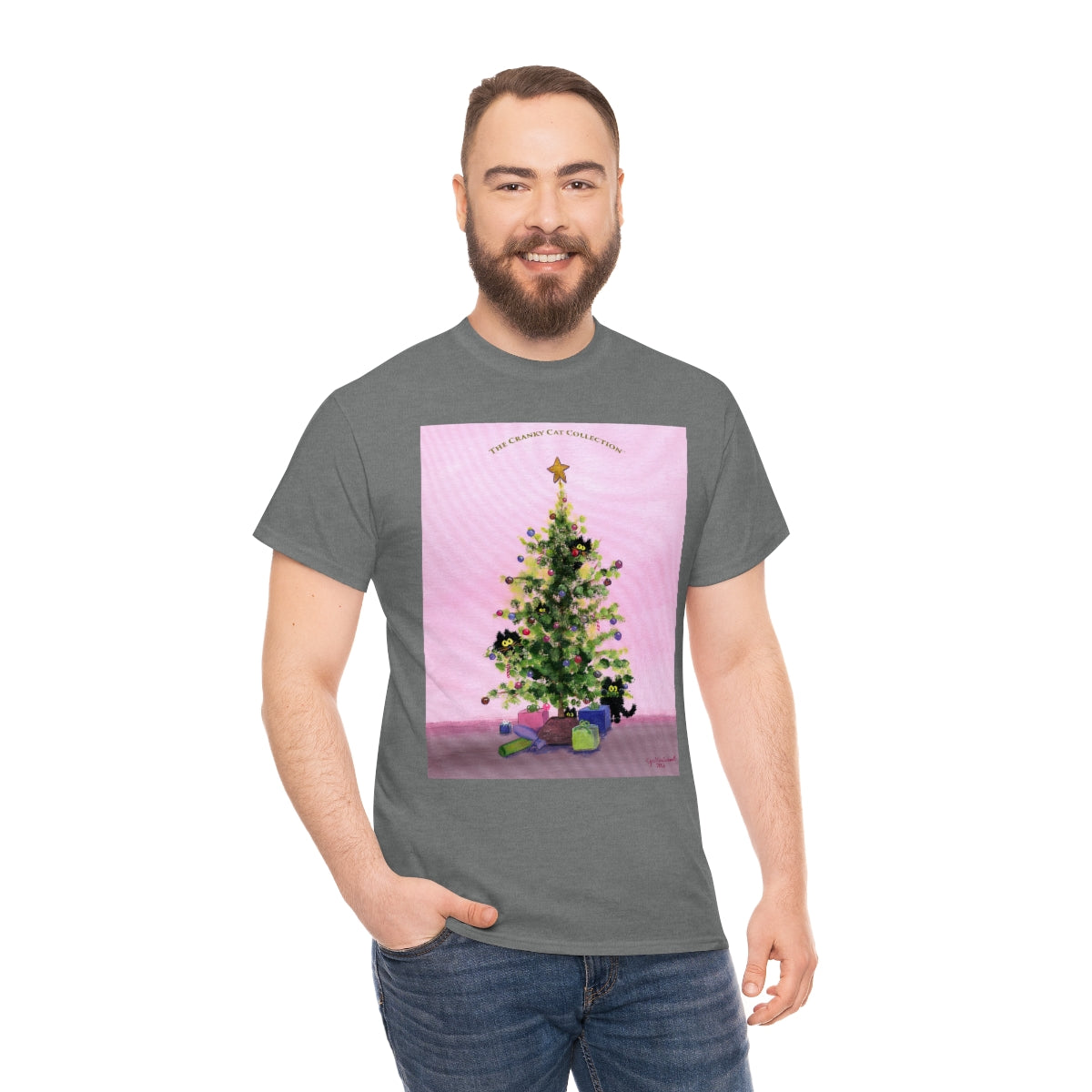 Cranky Cats In Your Christmas Tree - T-Shirt!  Free Shipping