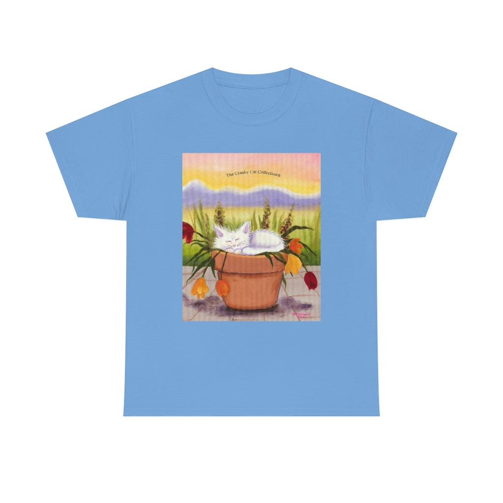 Flowerpot Kitty Cranky Cat T-Shirt! Free Shipping
