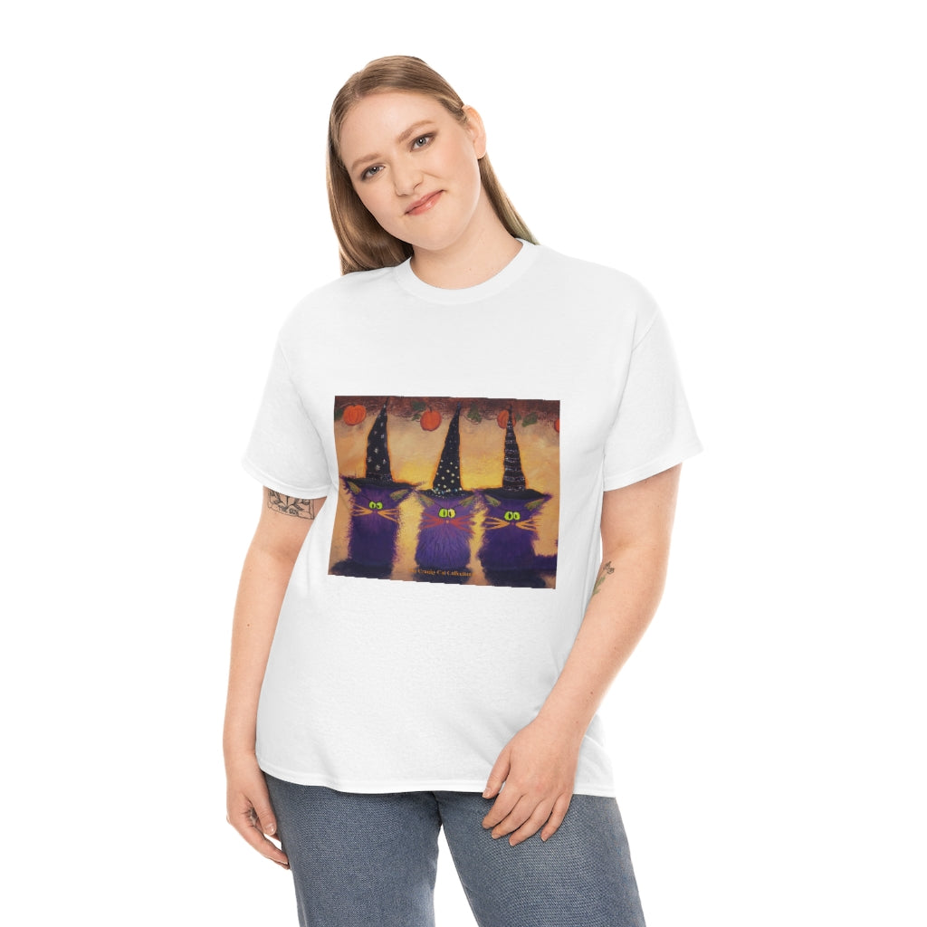 Halloween Witches - Cranky Cat T-Shirt! Free Shipping