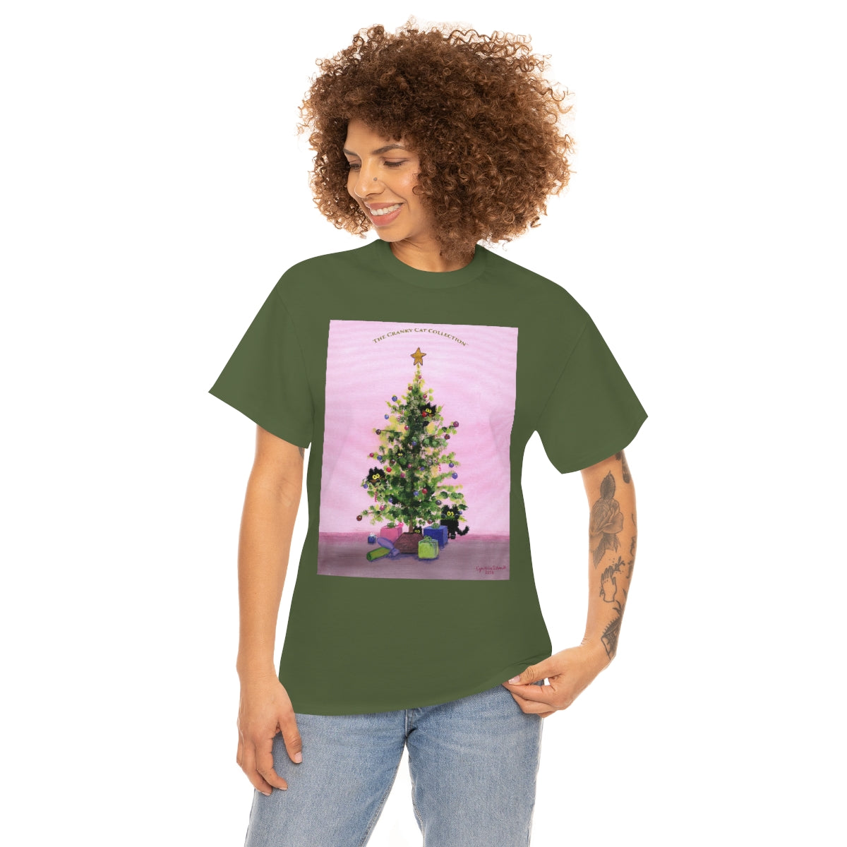 Cranky Cats In Your Christmas Tree - T-Shirt! Free Shipping
