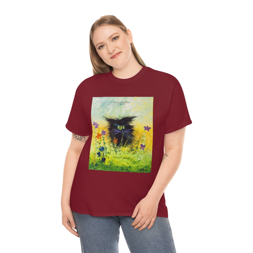Coffee Black Cranky Cat T-Shirt! Free Shipping