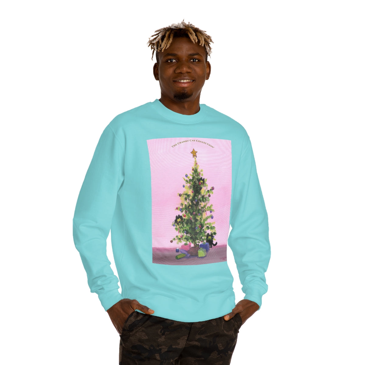 Cranky Cat Christmas Sweatshirt - Free Shipping!