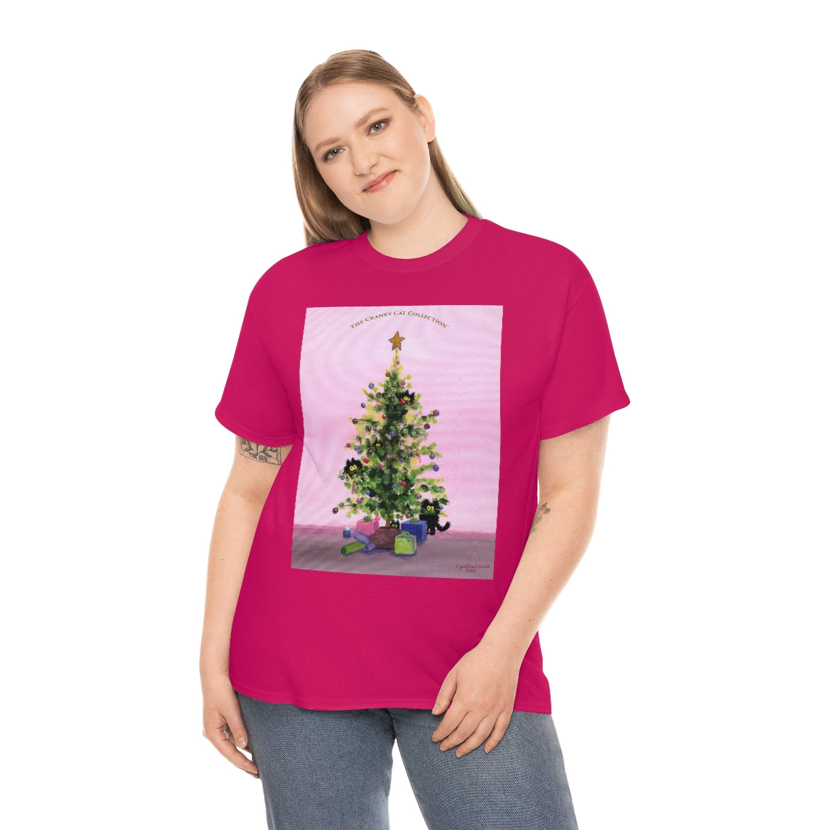 Cranky Cats In Your Christmas Tree - T-Shirt!  Free Shipping