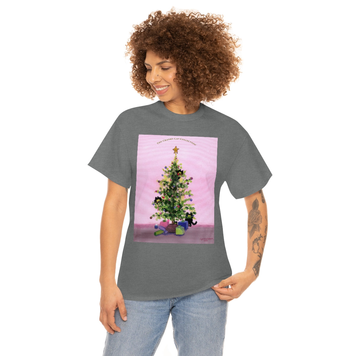 Cranky Cats In Your Christmas Tree - T-Shirt! Free Shipping