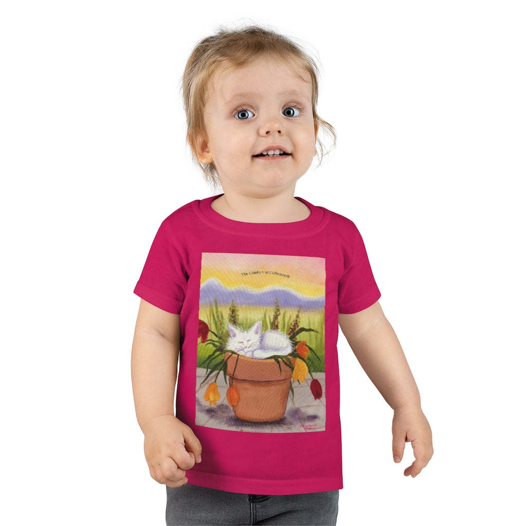 Toddlers' Flowerpot Kitty Cranky Cat T-Shirt! Free Shipping