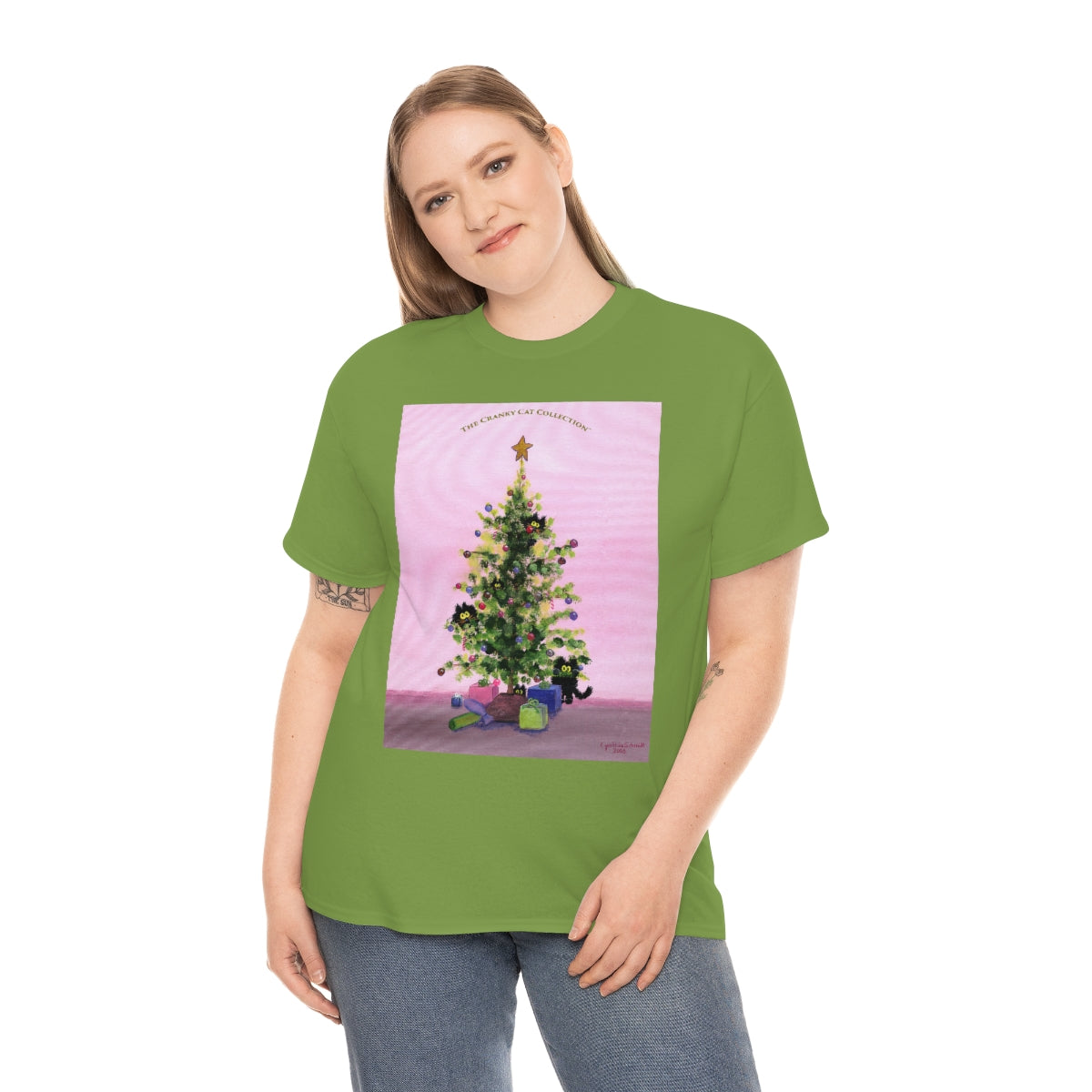 Cranky Cats In Your Christmas Tree - T-Shirt!  Free Shipping