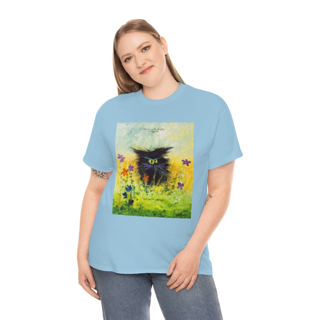 Coffee Black Cranky Cat T-Shirt! Free Shipping