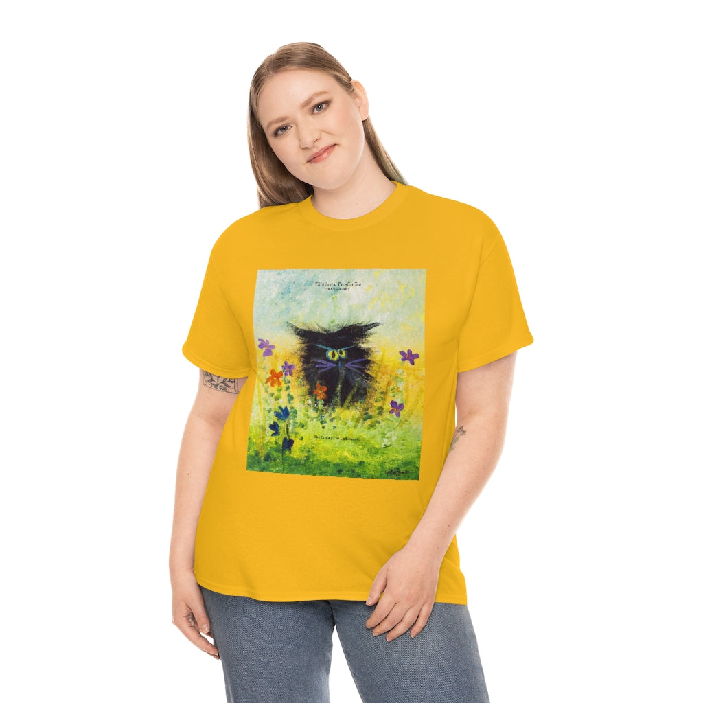 Coffee Black Cranky Cat T-Shirt! Free Shipping