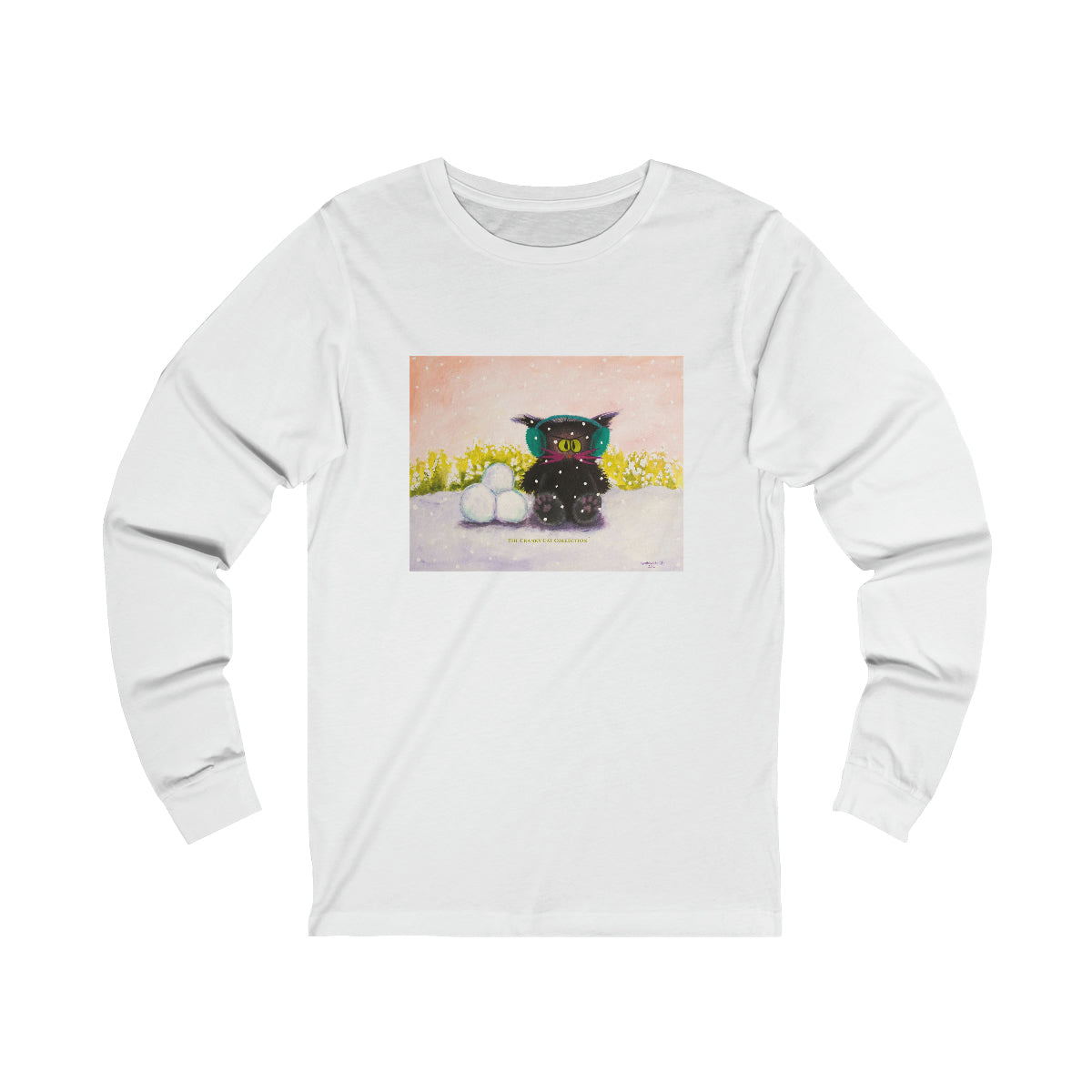 Cranky Cat Winter-Themed Long Sleeve Tee - Free Shipping!