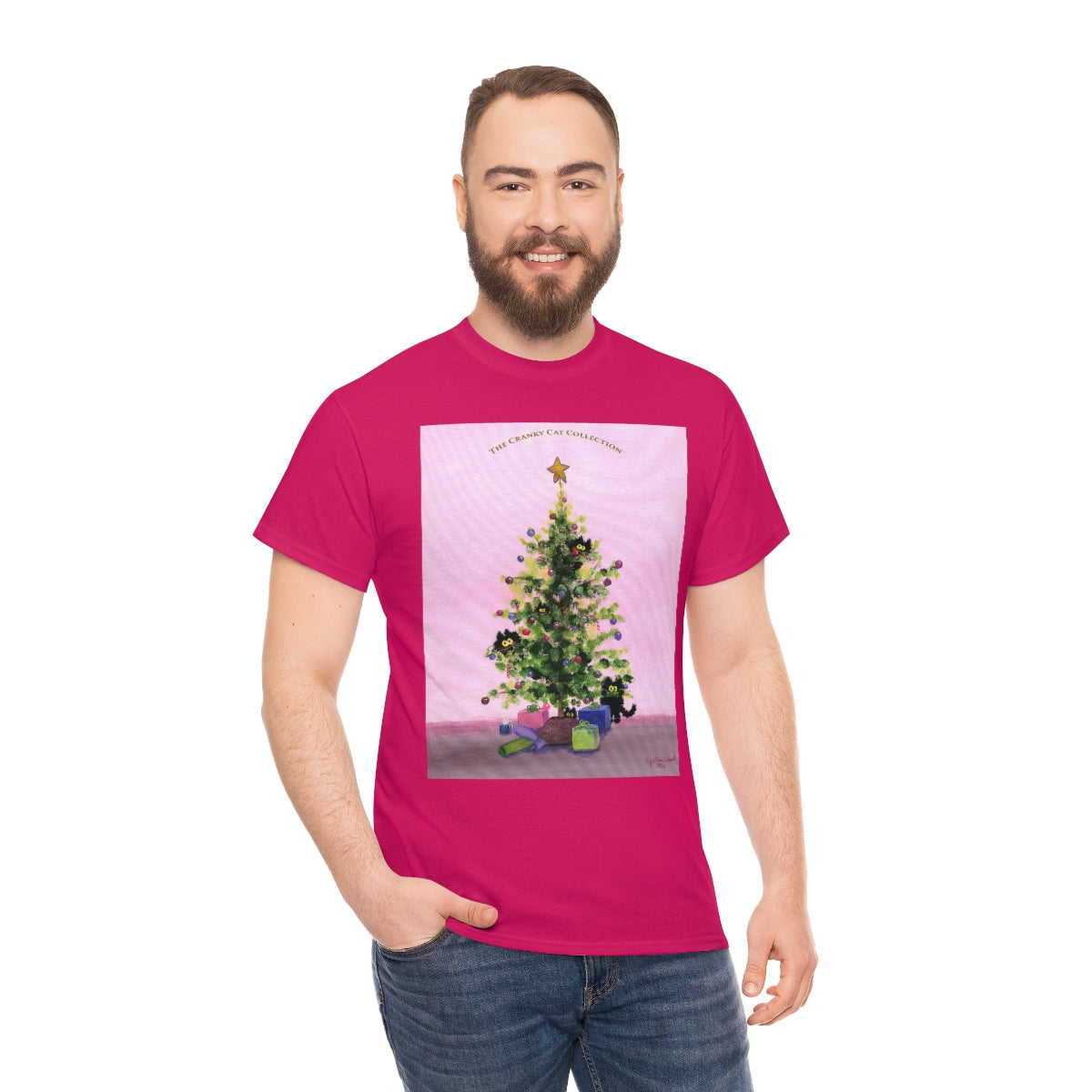 Cranky Cats In Your Christmas Tree - T-Shirt! Free Shipping