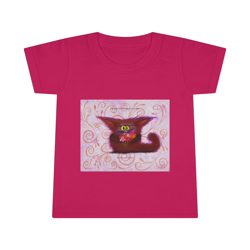 Toddlers' Apologetic Kitty Cranky Cat T-Shirt! Free Shipping