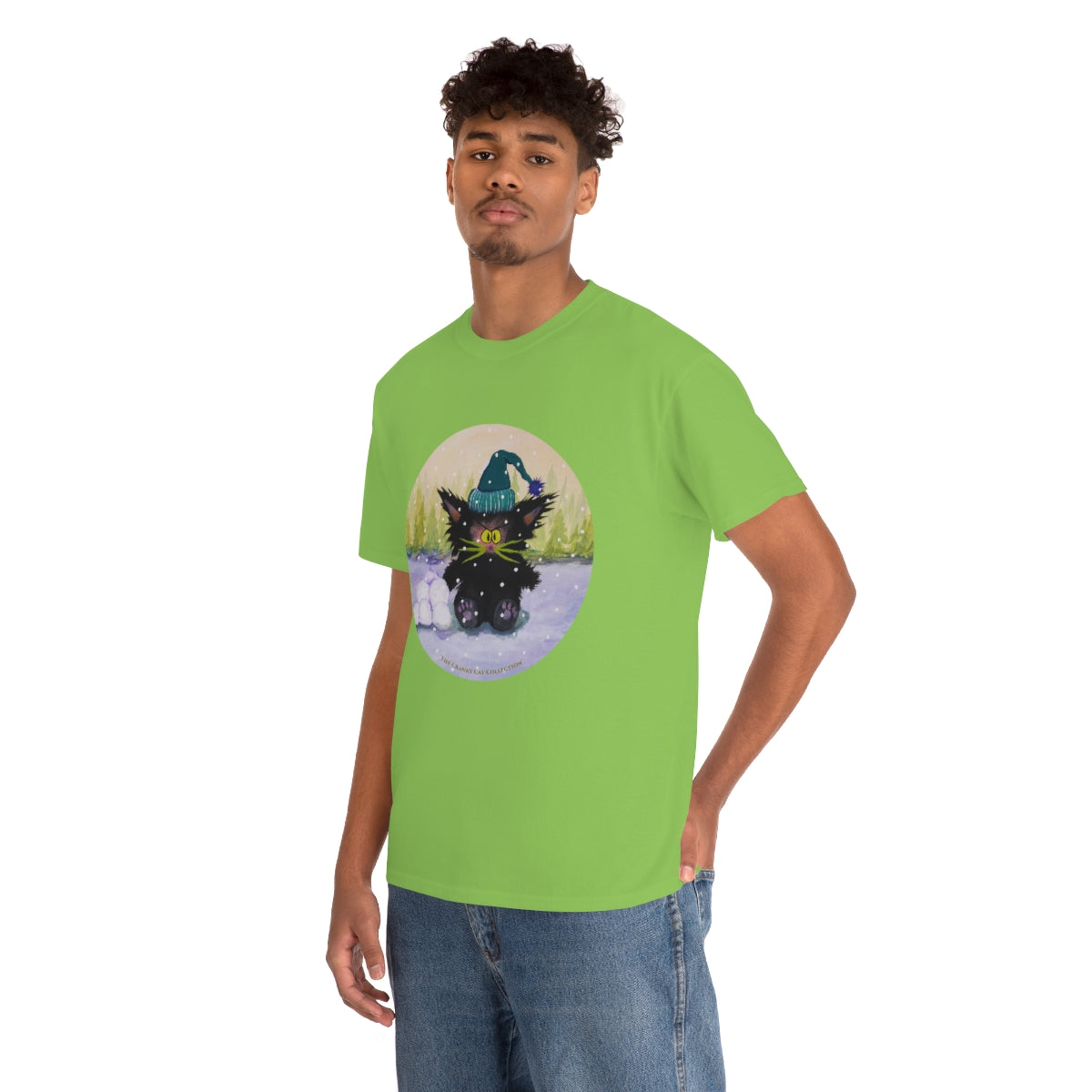 Cranky Cat WInter-Themed T-Shirt - Free Shipping!