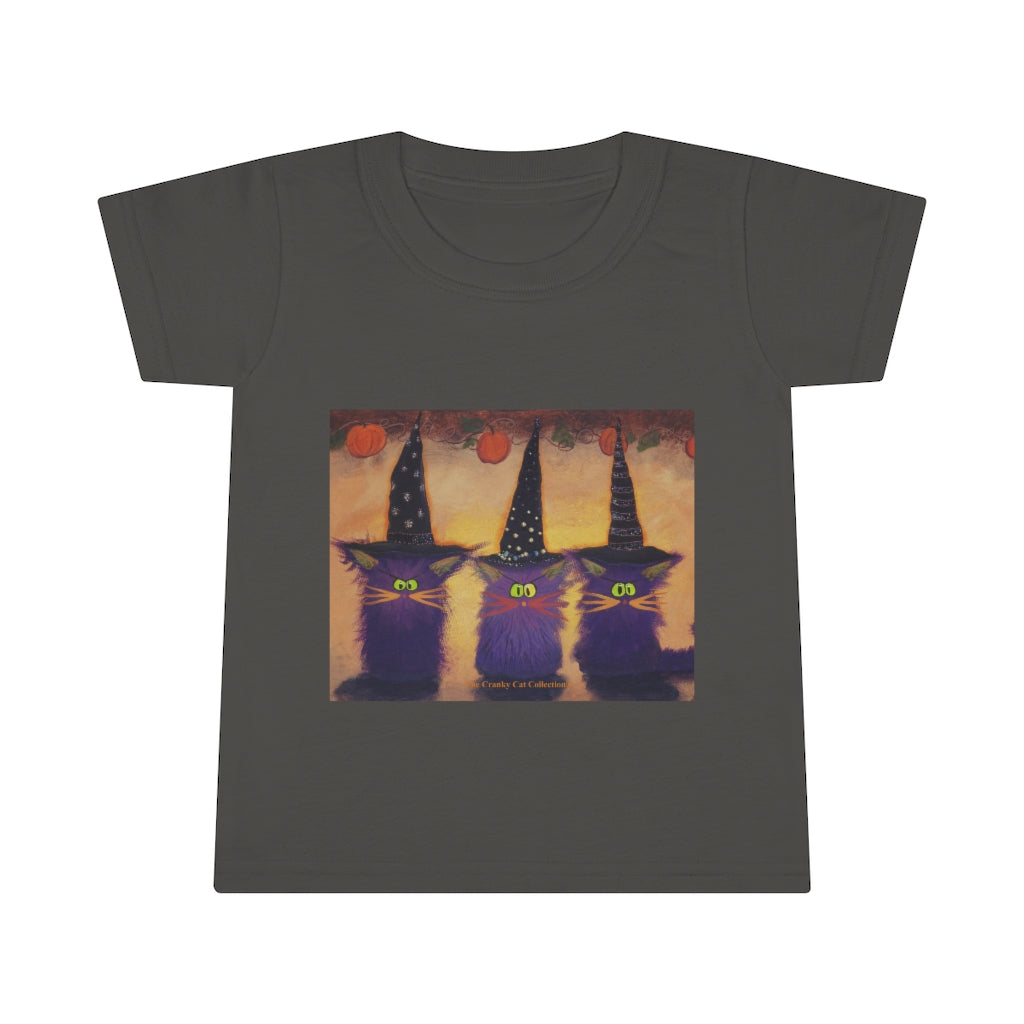 Toddlers' Halloween Witches Cranky Cat T-Shirt! Free Shipping