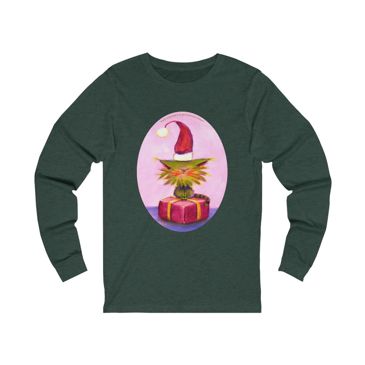 Cranky Cat Christmas Long Sleeve Tee - Free Shipping!