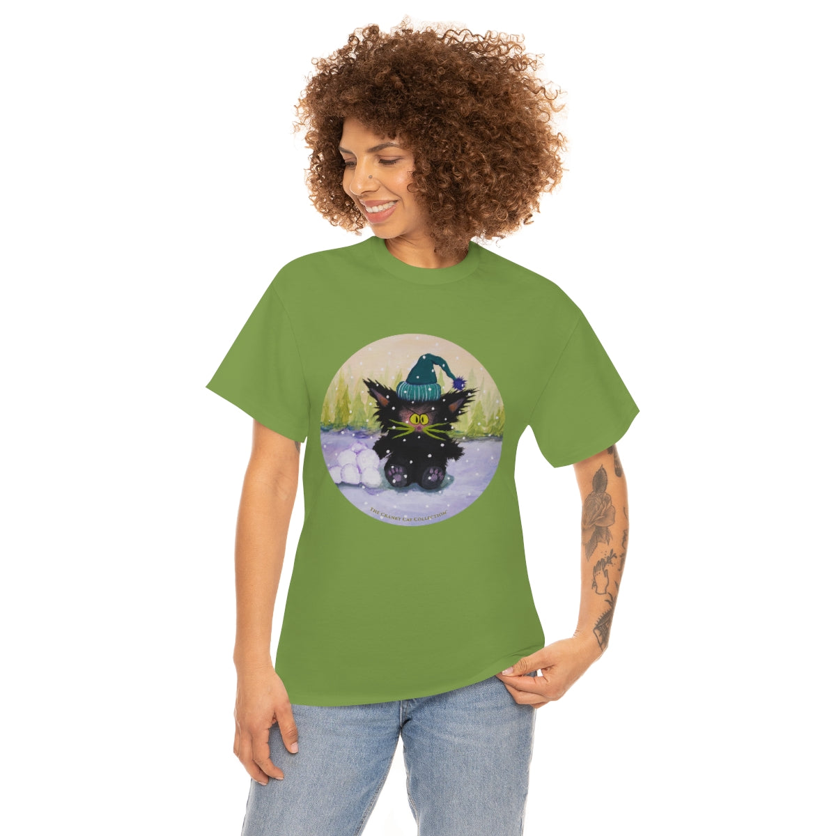 Cranky Cat WInter-Themed T-Shirt -  Free Shipping!