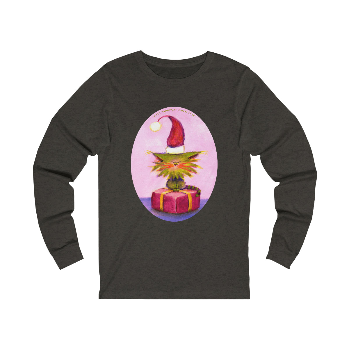 Cranky Cat Christmas Long Sleeve Tee - Free Shipping!