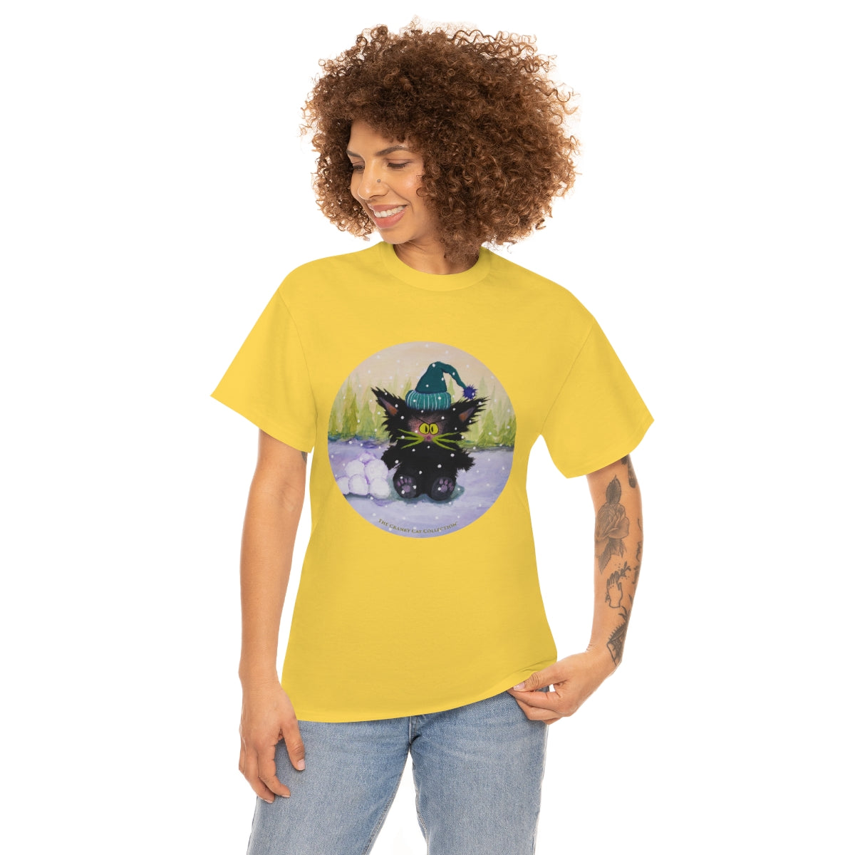 Cranky Cat WInter-Themed T-Shirt - Free Shipping!