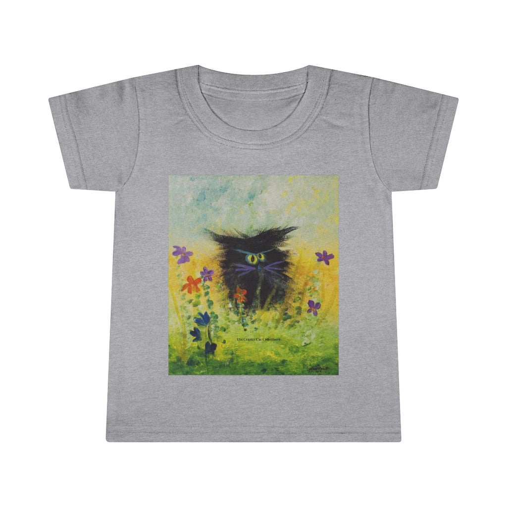 Toddlers' Black Cranky Cat T-Shirt! Free Shipping