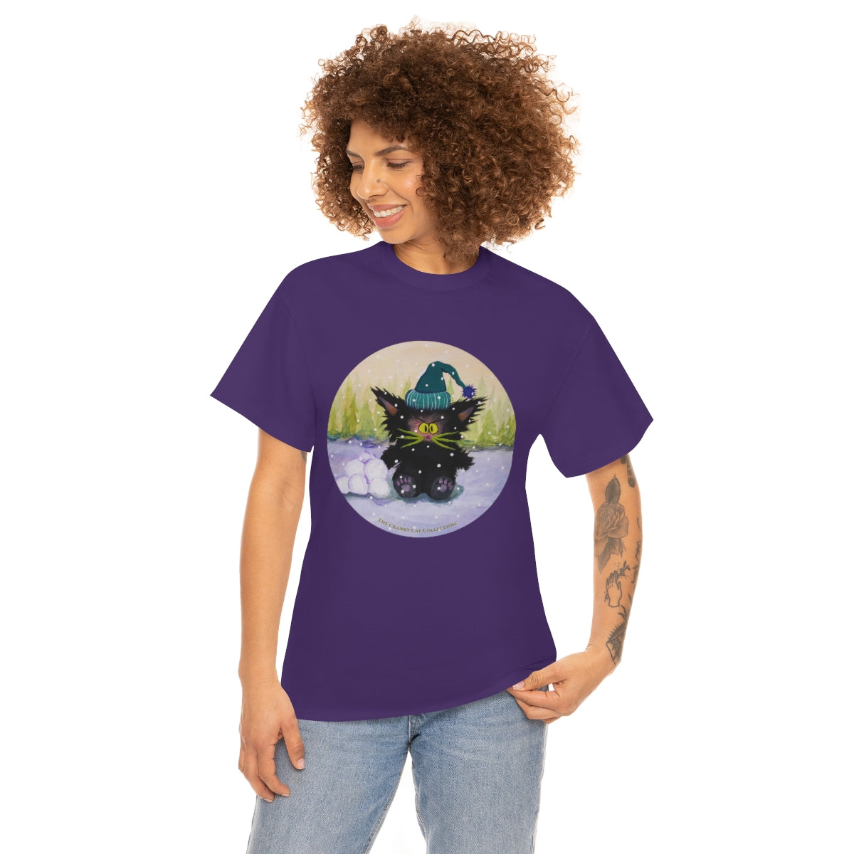 Cranky Cat WInter-Themed T-Shirt - Free Shipping!