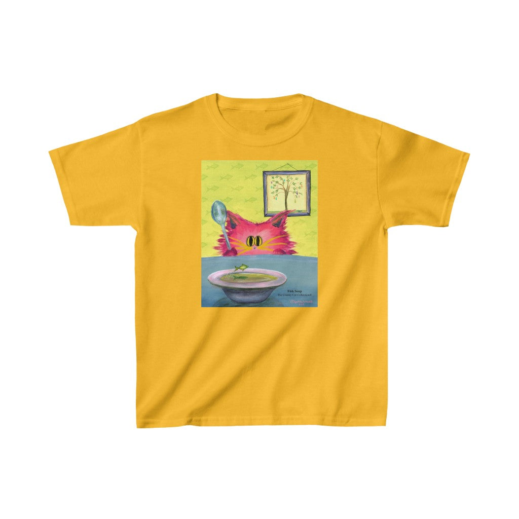 Kids' Sized - Fish Soup Cranky Cat T-Shirt! Free Shipping