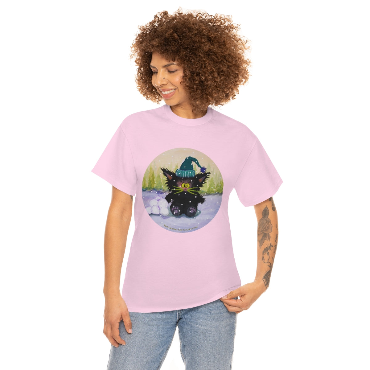 Cranky Cat WInter-Themed T-Shirt -  Free Shipping!