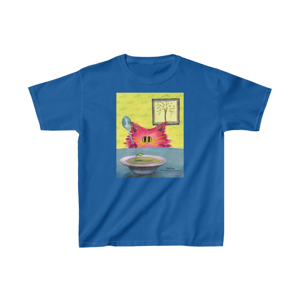 Kids' Sized - Fish Soup Cranky Cat T-Shirt! Free Shipping