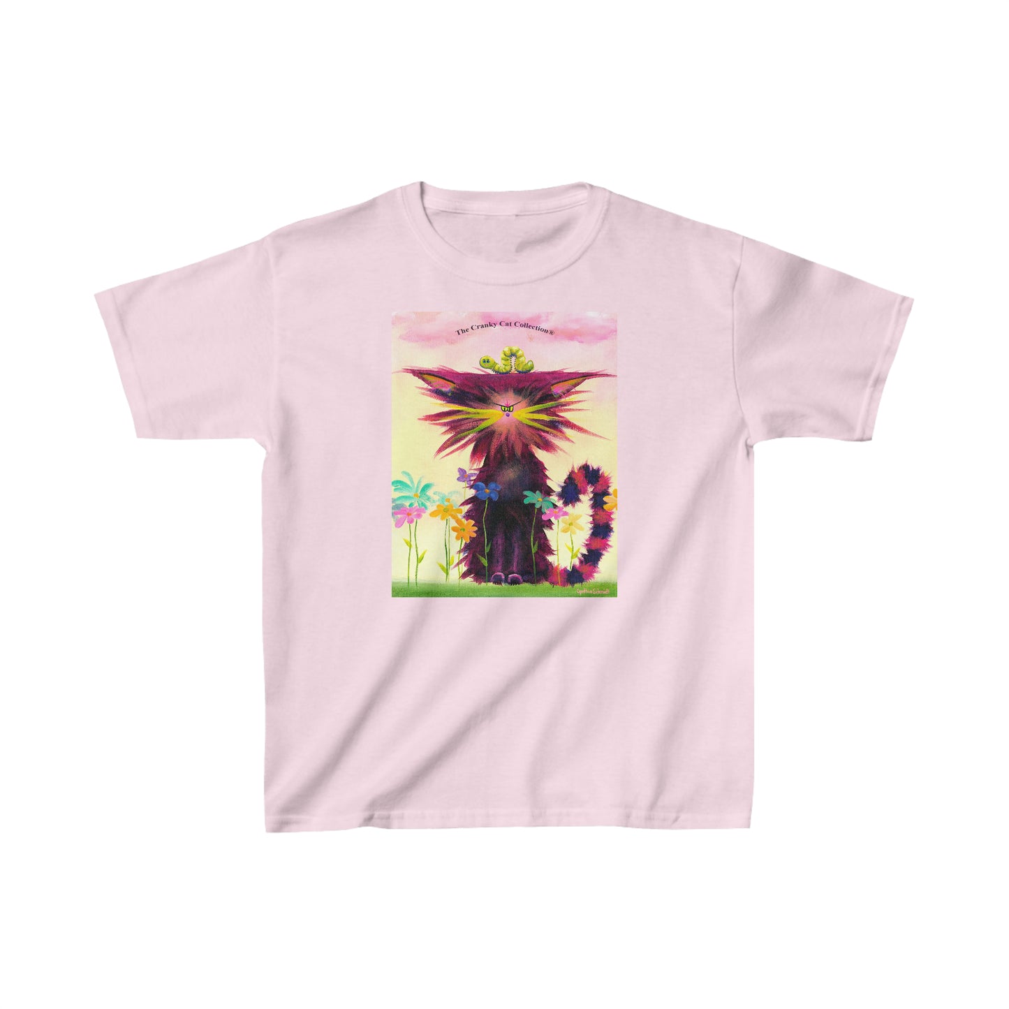 Kids' Cranky Cat with Inchworm T-Shirt! Free Shipping