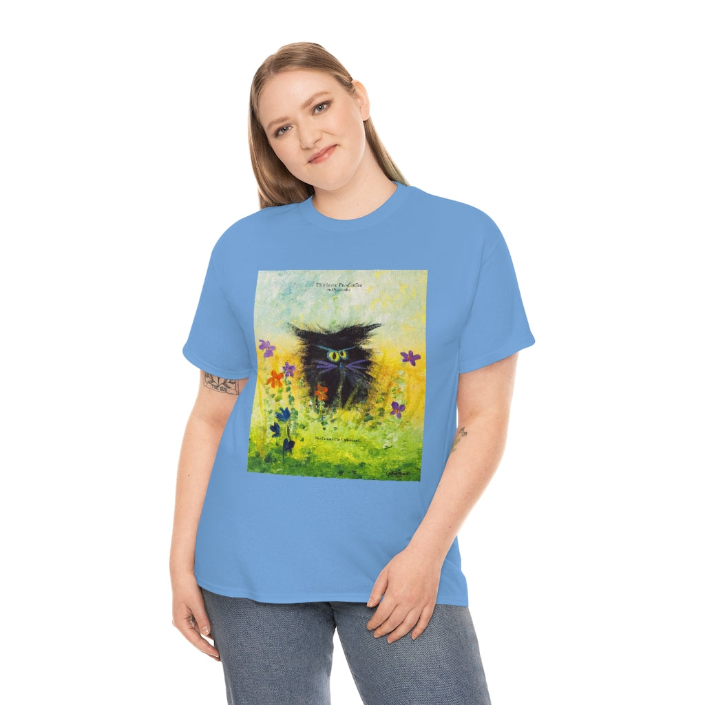 Coffee Black Cranky Cat T-Shirt! Free Shipping