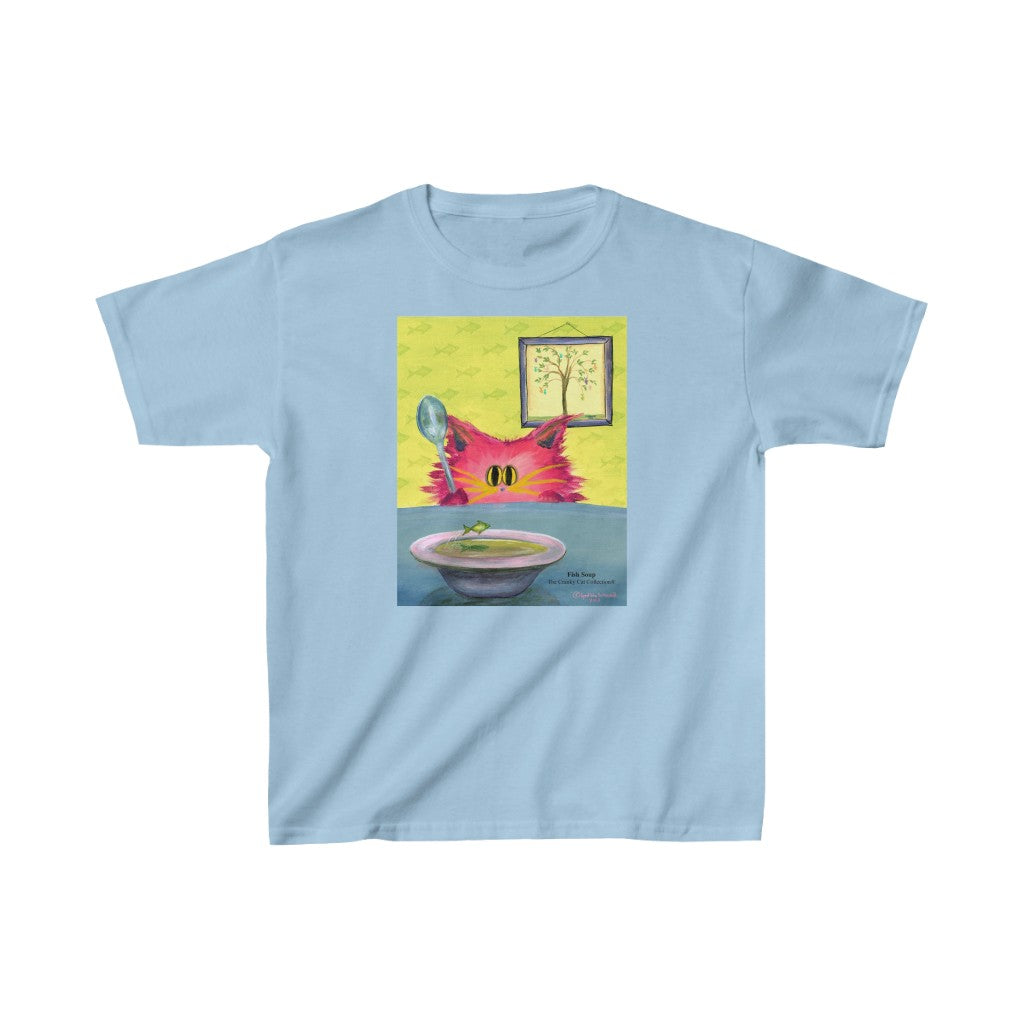 Kids' Sized - Fish Soup Cranky Cat T-Shirt! Free Shipping