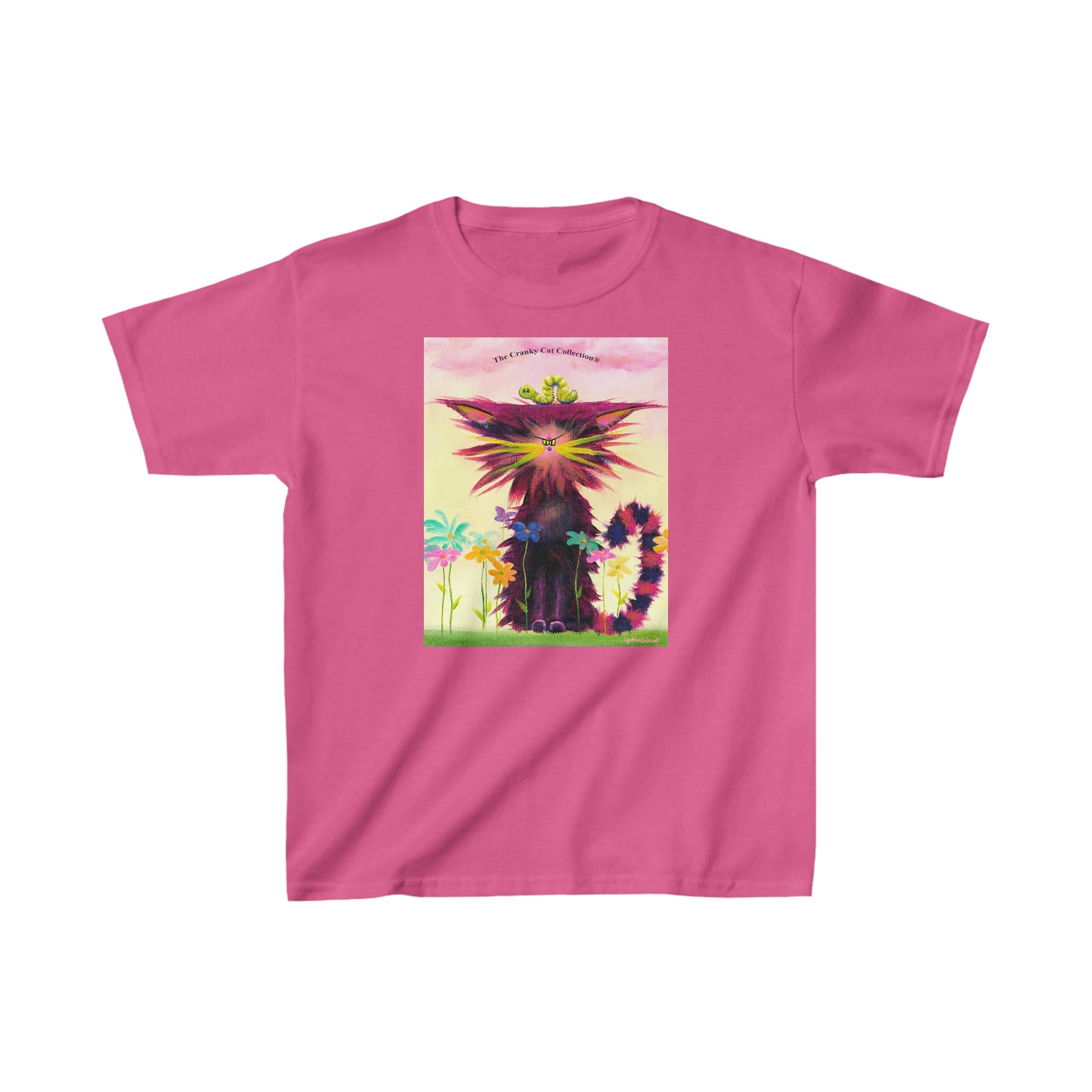 Kids' Cranky Cat with Inchworm T-Shirt! Free Shipping