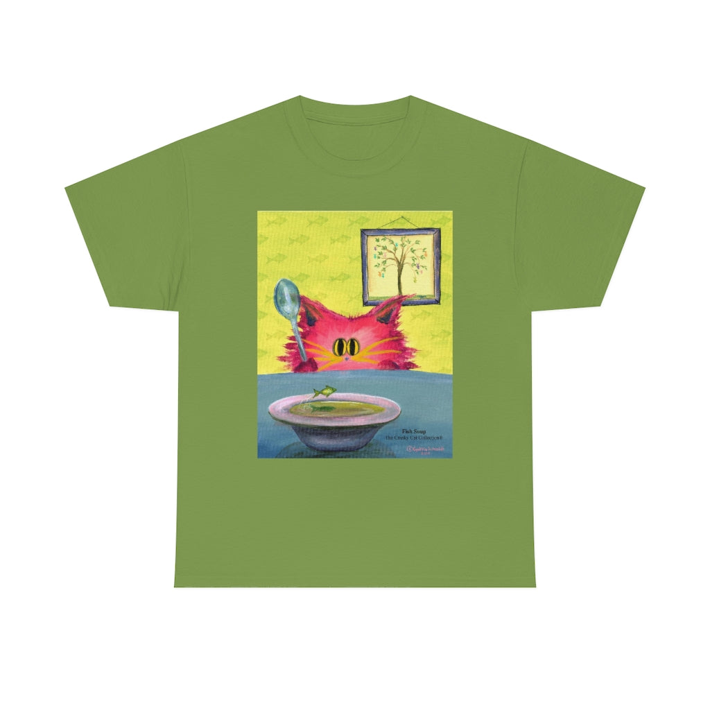 Fish Soup Kitty - Cranky Cat T-Shirt! Free Shipping