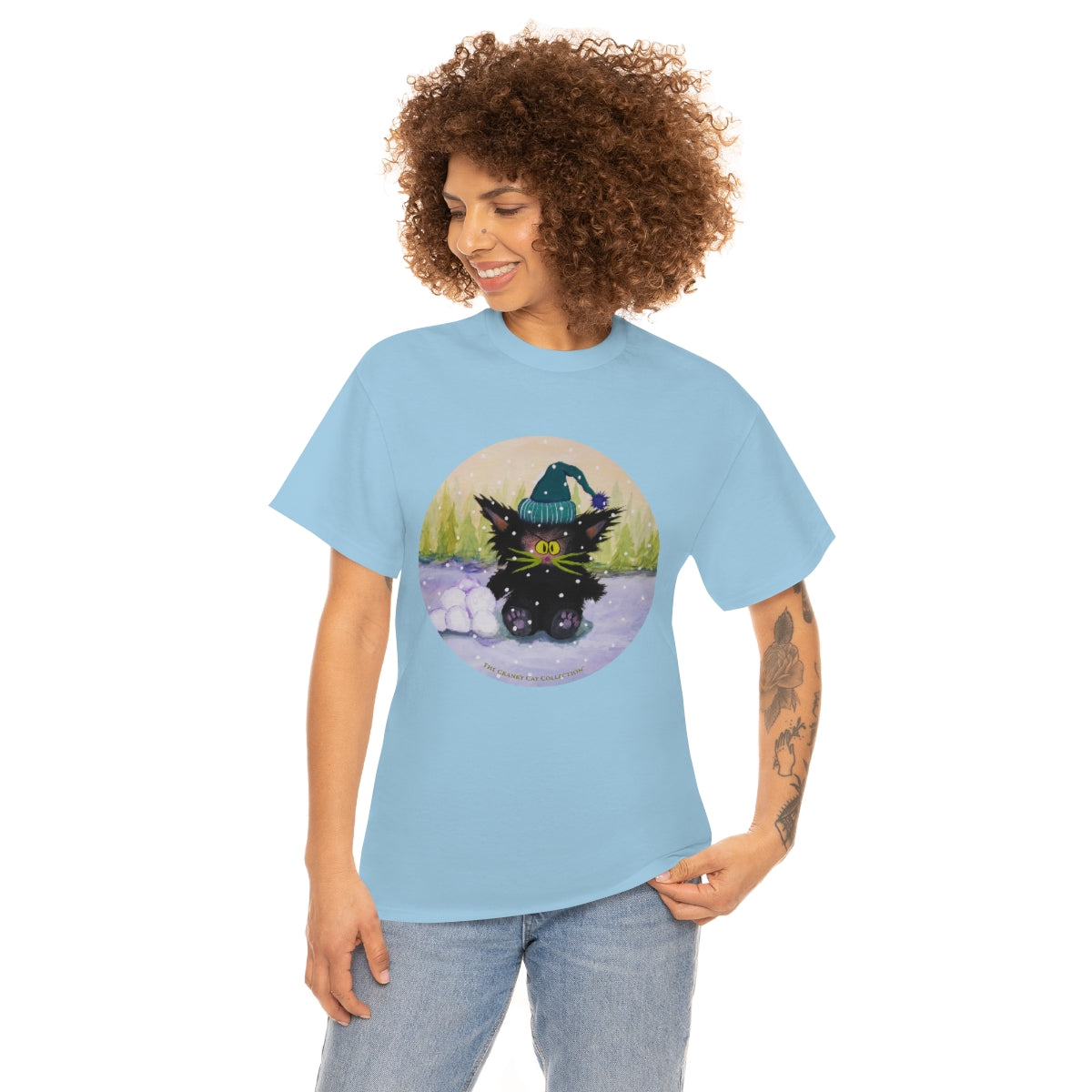 Cranky Cat WInter-Themed T-Shirt -  Free Shipping!