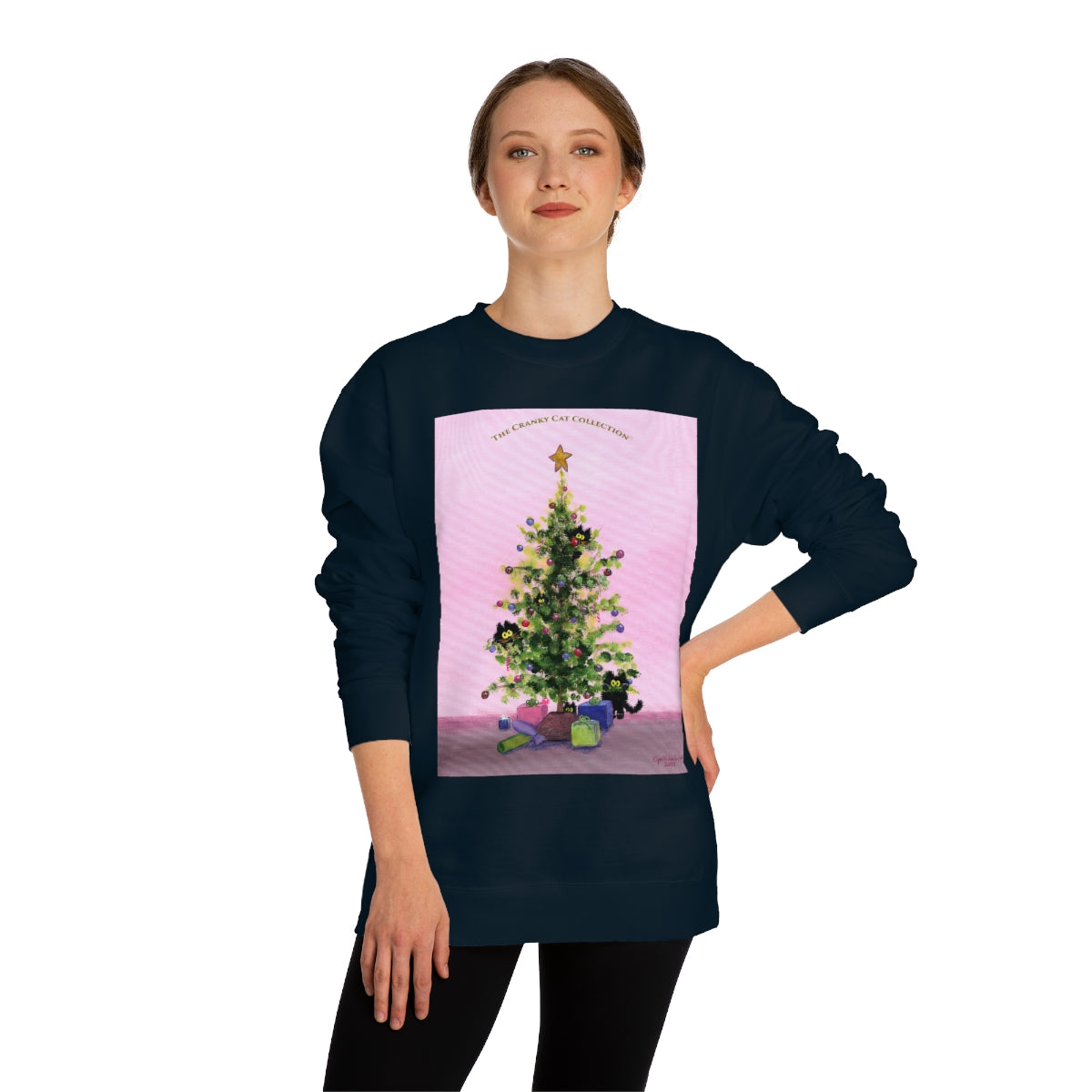 Cranky Cat Christmas Sweatshirt - Free Shipping!