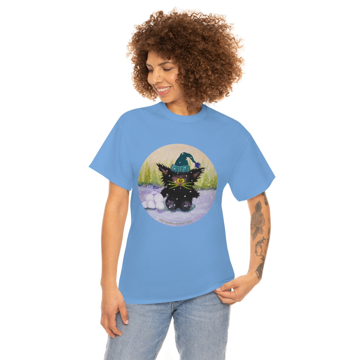 Cranky Cat WInter-Themed T-Shirt - Free Shipping!