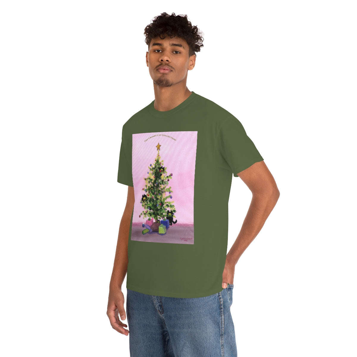 Cranky Cats In Your Christmas Tree - T-Shirt!  Free Shipping