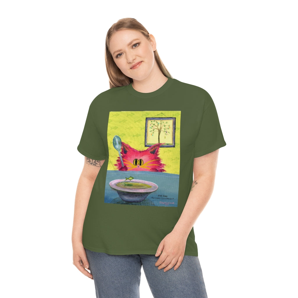 Fish Soup Kitty - Cranky Cat T-Shirt! Free Shipping