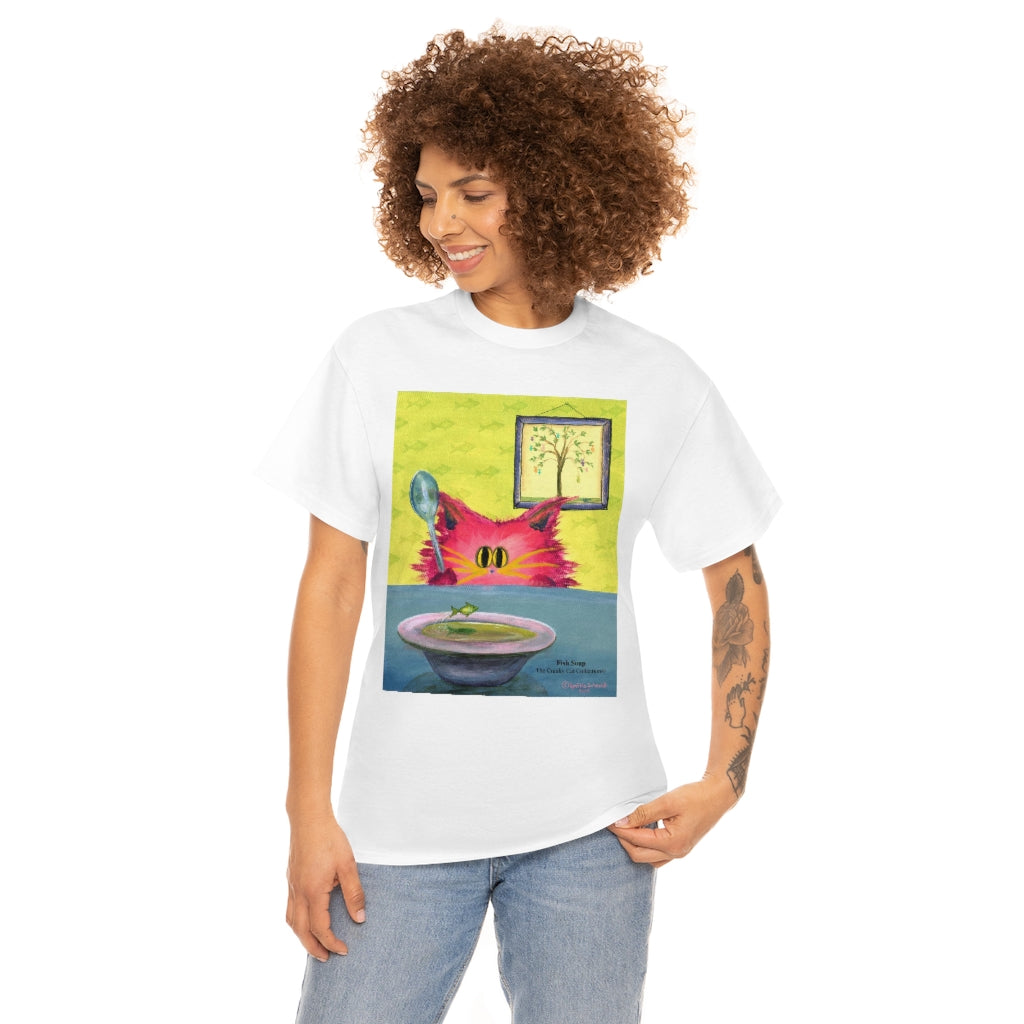 Fish Soup Kitty - Cranky Cat T-Shirt! Free Shipping
