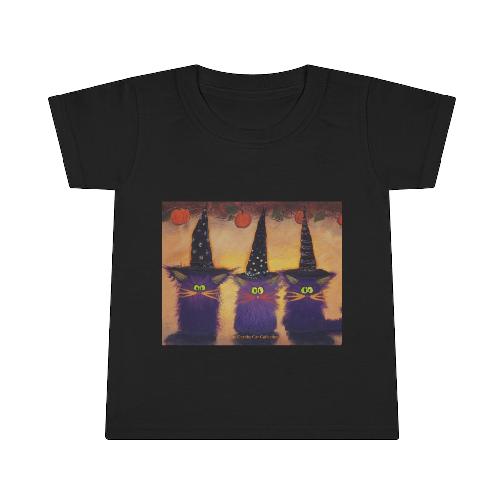 Toddlers' Halloween Witches Cranky Cat T-Shirt! Free Shipping
