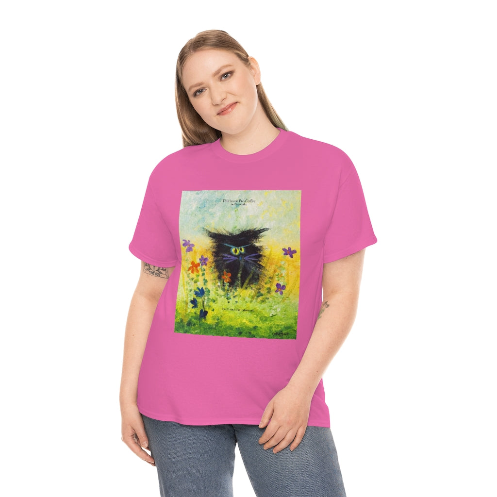 Coffee Black Cranky Cat T-Shirt! Free Shipping