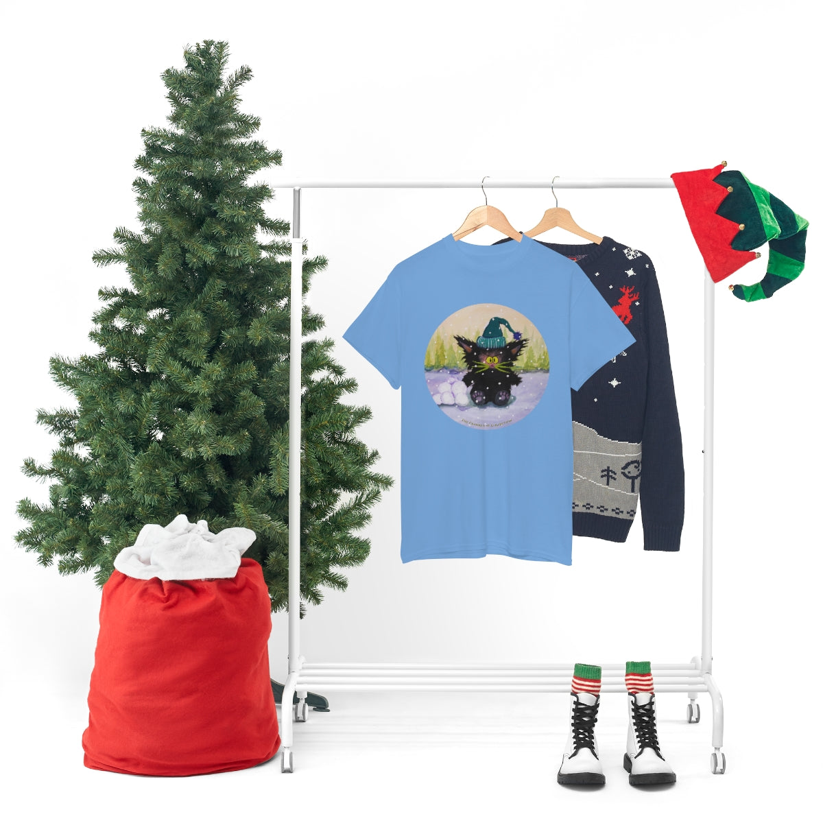 Cranky Cat WInter-Themed T-Shirt -  Free Shipping!