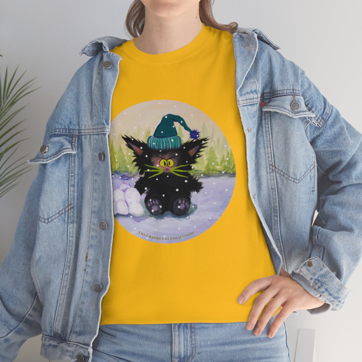 Cranky Cat WInter-Themed T-Shirt - Free Shipping!