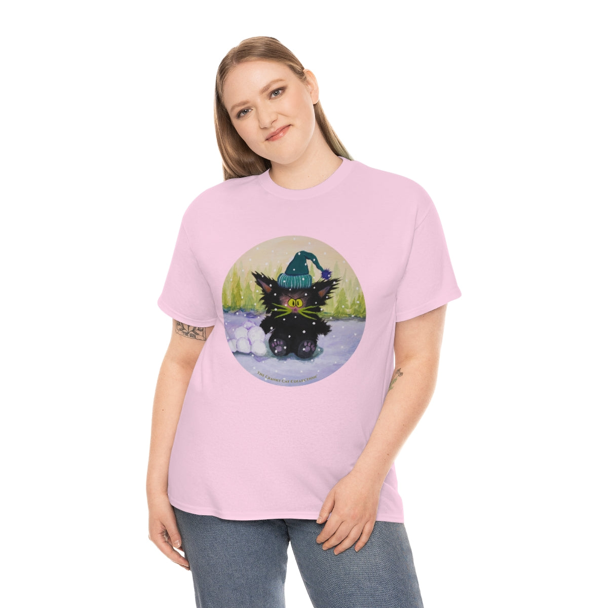 Cranky Cat WInter-Themed T-Shirt -  Free Shipping!