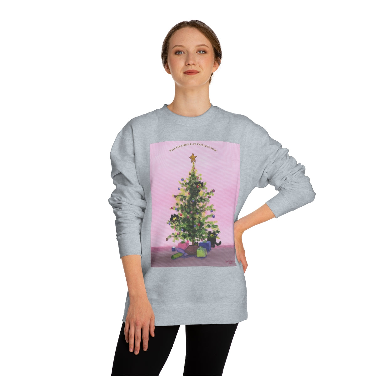 Cranky Cat Christmas Sweatshirt - Free Shipping!