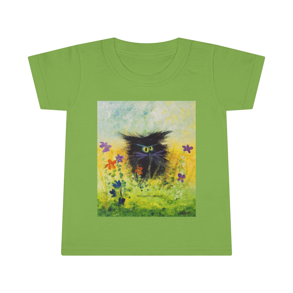 Toddlers' Black Cranky Cat T-Shirt! Free Shipping