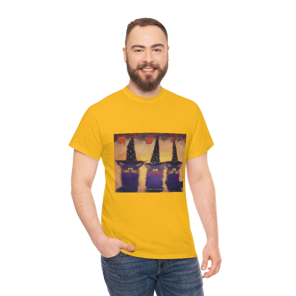 Halloween Witches - Cranky Cat T-Shirt! Free Shipping