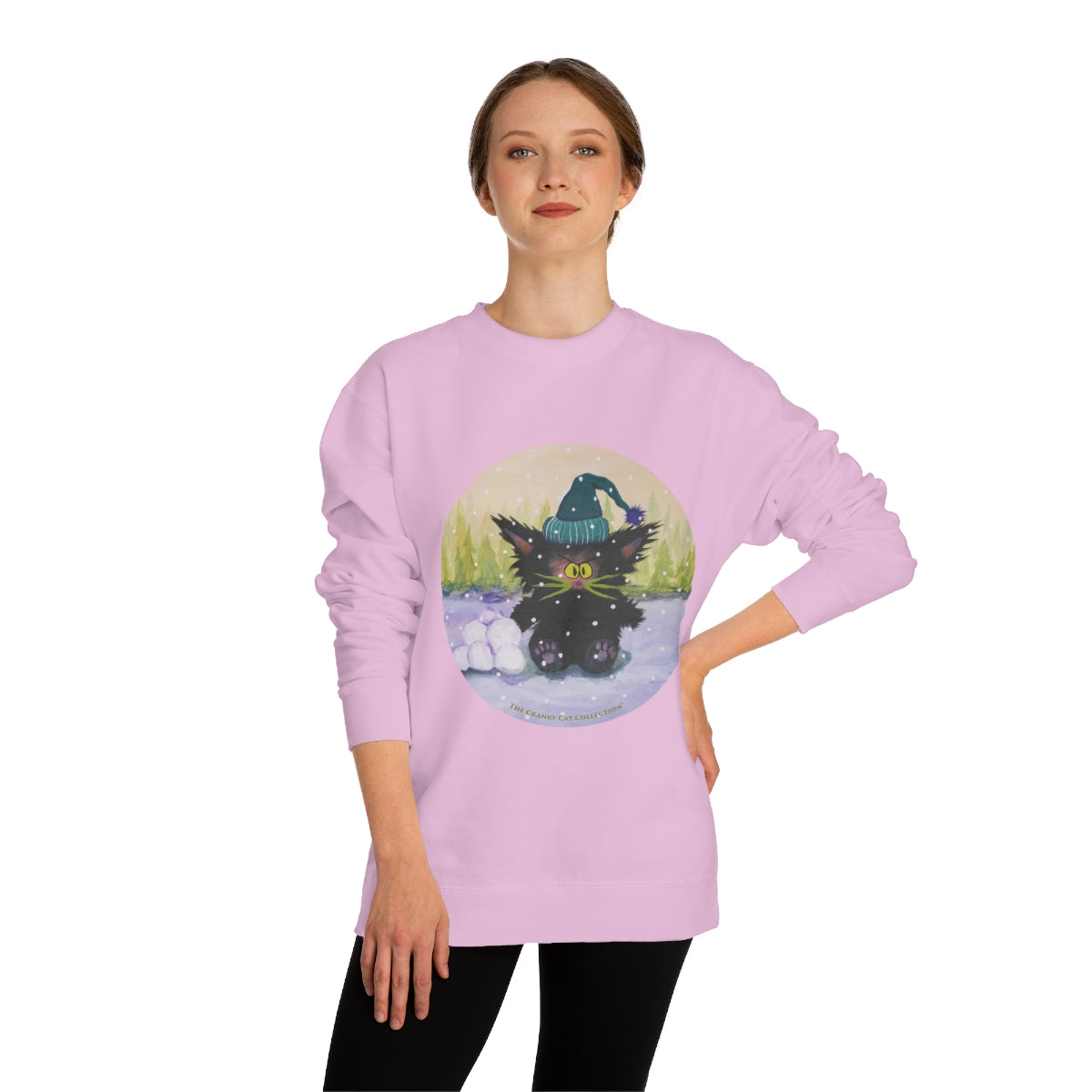 Cranky Cat Winter-Themed Sweatshirt - Free Shipping!