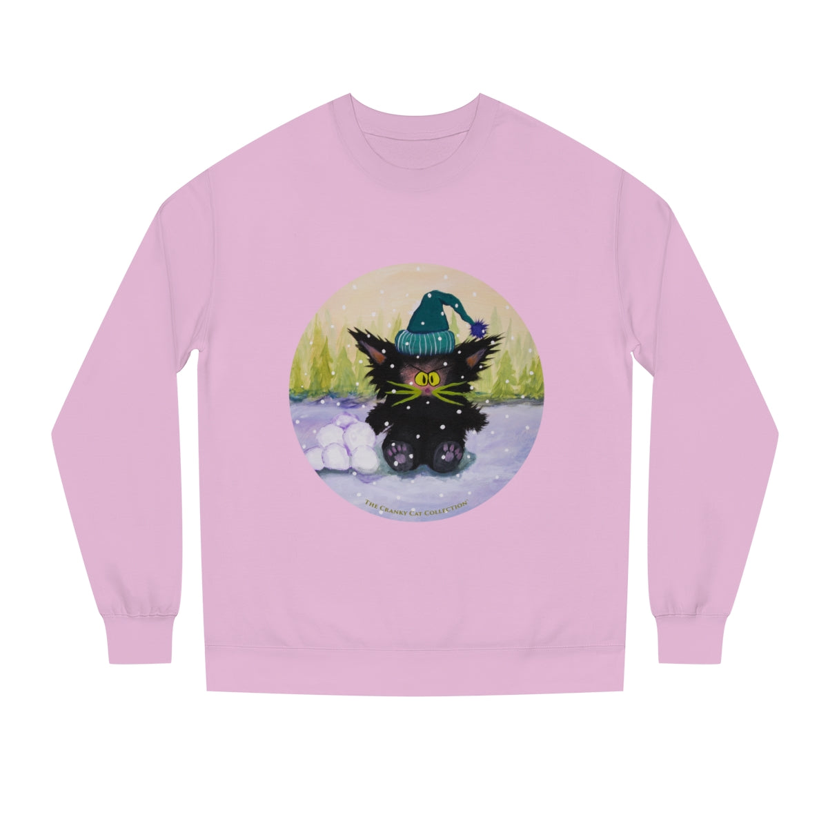 Cranky Cat Winter-Themed Sweatshirt - Free Shipping!