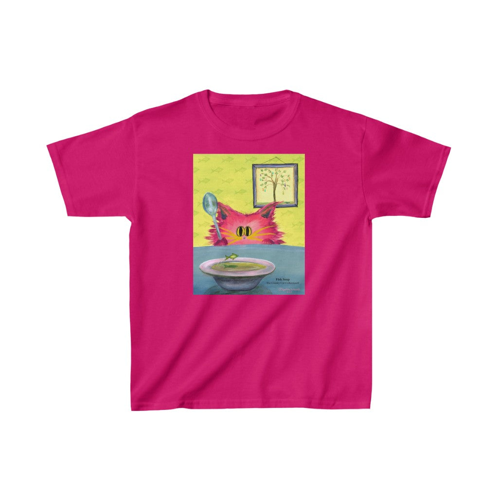 Kids' Sized - Fish Soup Cranky Cat T-Shirt! Free Shipping